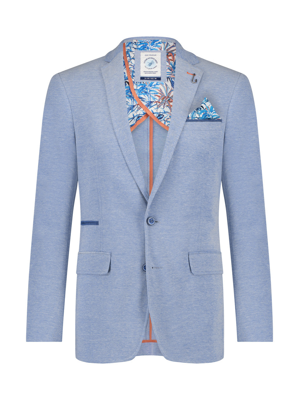 A Fish Named Fred Pique Blazer Light Blue Caswell s Fine Menswear