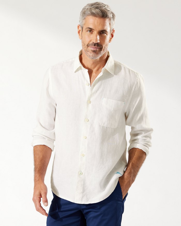 Summer Breeze: Men's Loose-fit Linen Shirt With Drawstring Sides