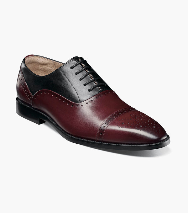 Stacey Adams Reynolds Cap Toe Oxford | Burgandy