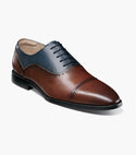 Stacey Adams Reynolds Cap Toe Oxford | Brown/Navy