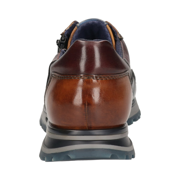 Bugatti Shoe with Zipper| Blue/Bordo