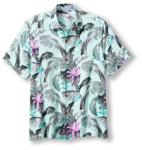 Tommy Bahama Shirt Orchid Cotanic Shirt Short Sleeve | Aquarius