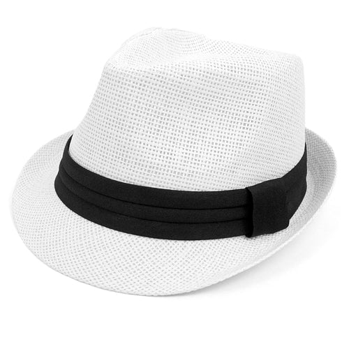 Westend Straw Fedora | White