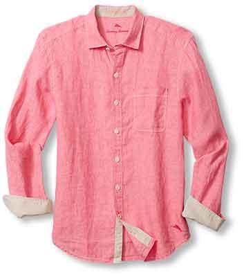 Tommy Bahama Paradise Breezer Linen Long-Sleeve Shirt | Paradise Pink