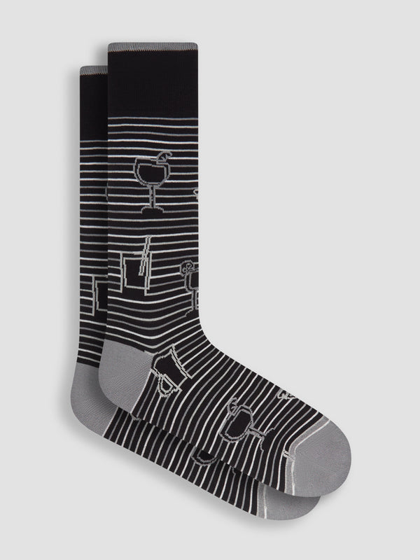 Bugatchi Socks Made in Italy | Black