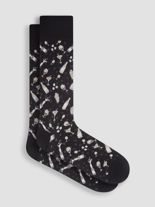 Bugatchi Socks Made in Italy | Black