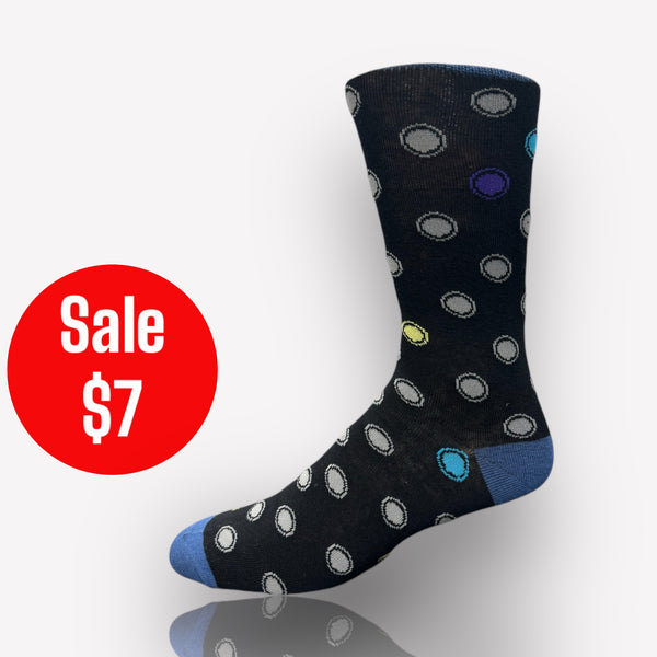 Fancy Cotton Socks | Navy