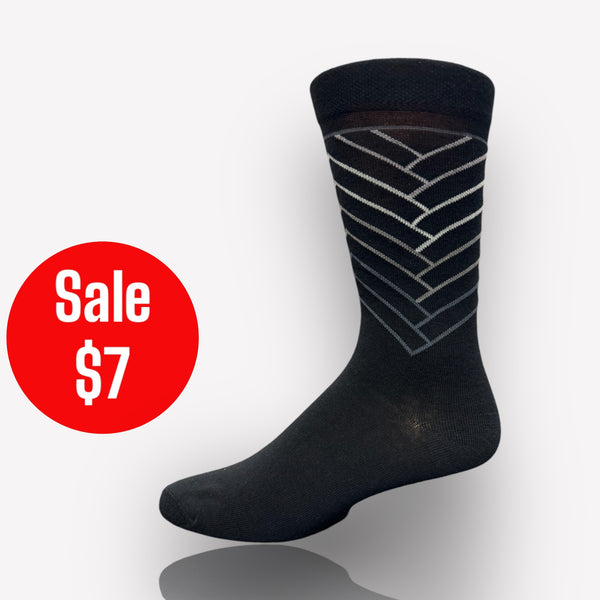 Fancy Cotton Socks | Black