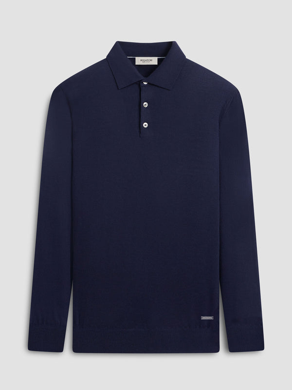 Bugatchi Pull polo en mérinos | Navy