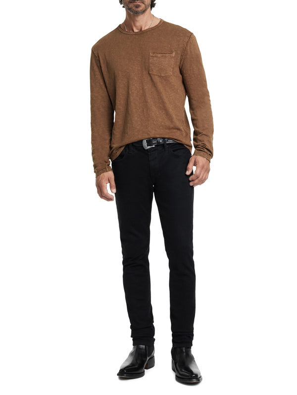 John Varvatos Crew avec teinture T-Hue | Chamois