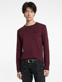 John Varvatos Crew With T-Hue Dye | Dark Plum