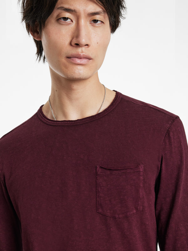 John Varvatos Crew With T-Hue Dye | Dark Plum