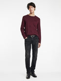 John Varvatos Crew With T-Hue Dye | Dark Plum