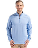 Cutter & Buck Peshastin Eco Fleece Recycled Mens Half Zip Pullover | Atlas Heather