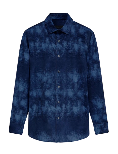 Bugatchi Ooohcotton Shirt James, Navy Line - Caswell's Fine Menswear