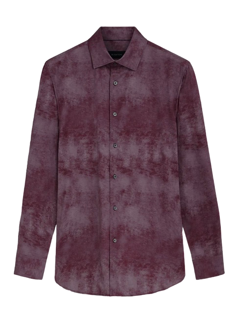 Bugatchi Ooohcotton Shirt James, Burgandy - Caswell's Fine Menswear