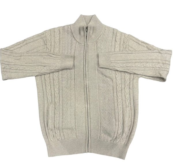 Soul of London Full Zip Sweater | Beige