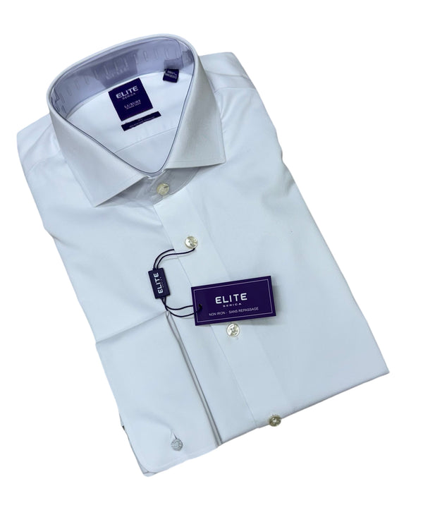 Elite Dress Shirt French Cuff | White