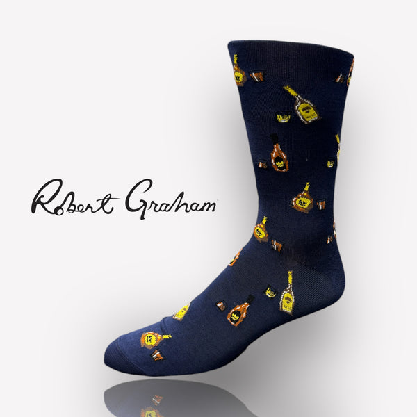 Robert Graham Wiskey Socks | Navy