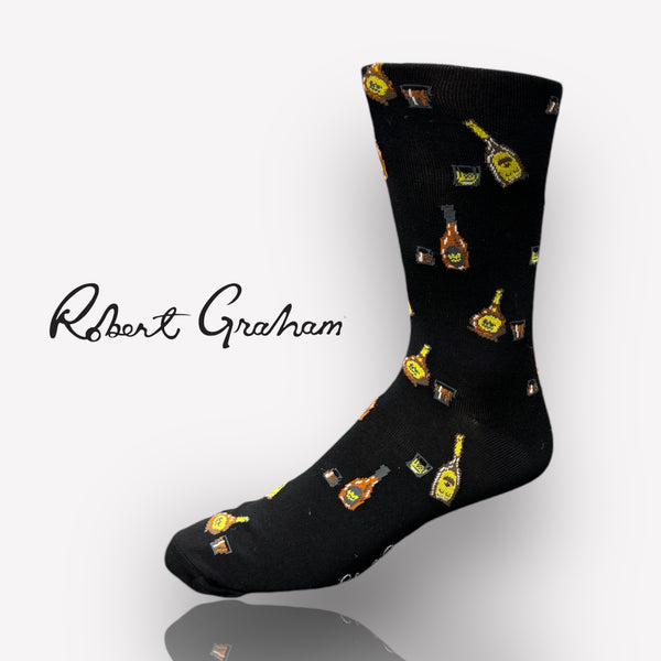 Robert Graham Wiskey Socks | Black