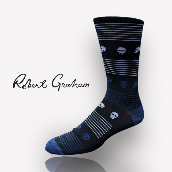 Robert Graham Skull Socks | Navy