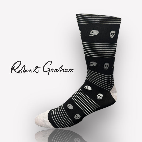 Robert Graham Skull Socks | Black