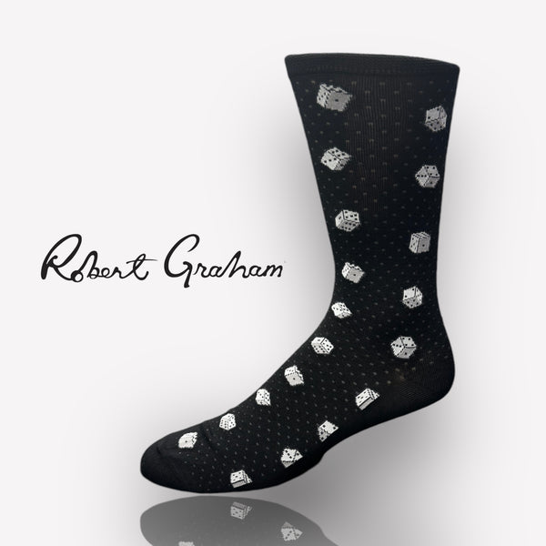 Robert Graham Dice Socks | Black