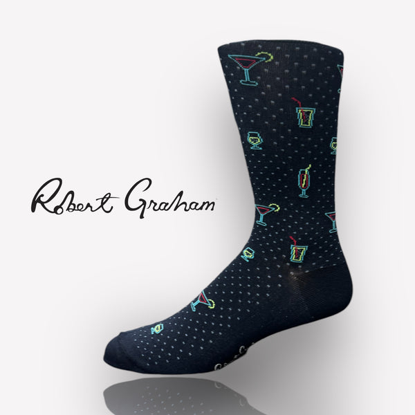 Robert Graham Cocktail Socks | Navy