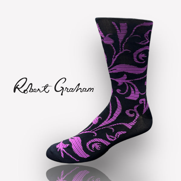 Robert Graham Damask Socks | Purple