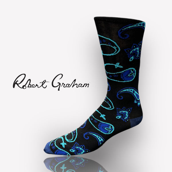 Robert Graham Paisley Socks | Blue