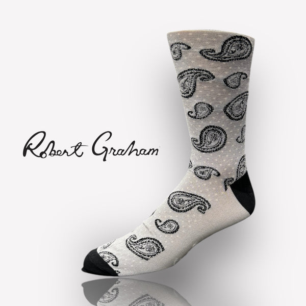 Chaussettes Robert Graham Paisley | Gris/Noir