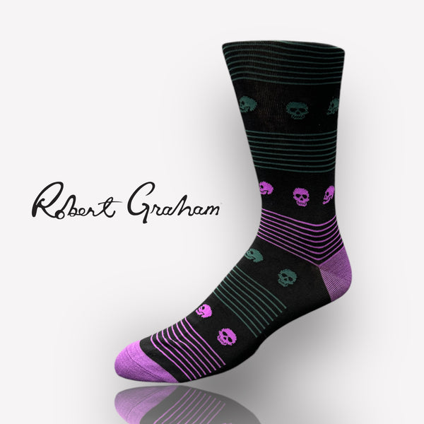 Robert Graham Skull Socks | Purple