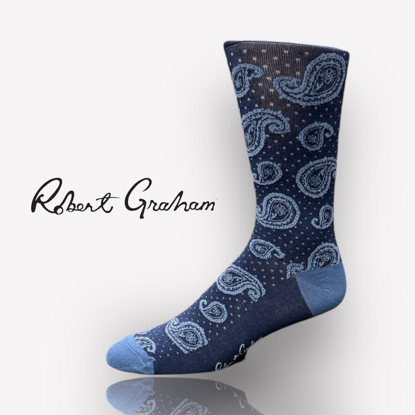 Robert Graham Paisley Socks | Blue