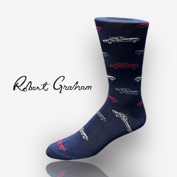 Chaussettes de voiture Robert Graham | Bleu marine