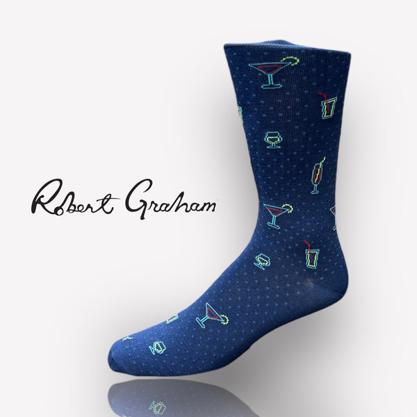 Robert Graham Cocktail Socks | Blue