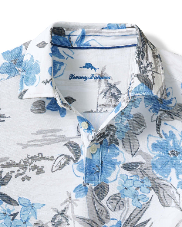 Tommy Bahama Waikiki Waves IslandZone® Polo | Infinity Pool