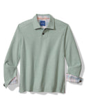 Tommy Bahama Las Arias Polo Long Sleeve | Azue Water Heather