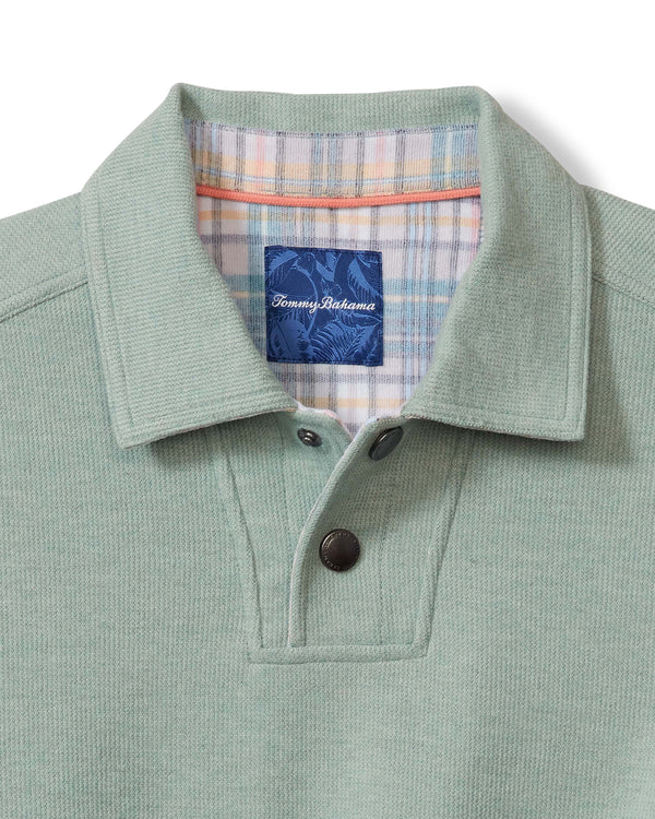 Tommy Bahama Las Arias Polo Long Sleeve | Azue Water Heather