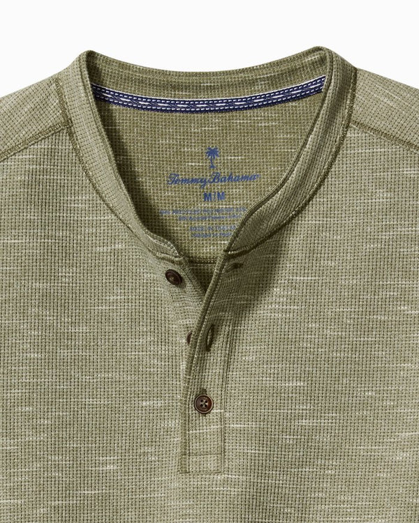 Tommy Bahama Morro Beach Henley à manches longues - Tea Leaf