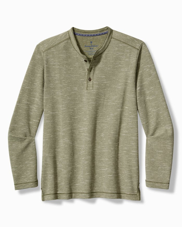 Tommy Bahama Morro Beach Henley à manches longues - Tea Leaf