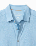 Tommy Bahama Palm Coast Cascade Vines IslandZone® Knit Shirt | Seabank Sky