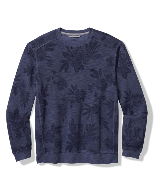 Tommy Bahama Bay Blooms Crew | Deep Marine