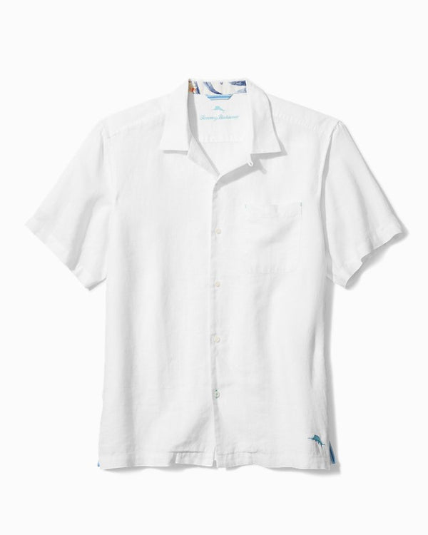 Tommy Bahama Sea Glass Linen Camp Shirt | White