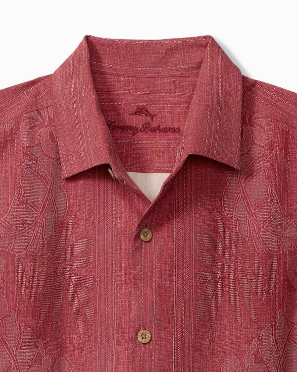 Tommy Bahama Bali Border Silk Camp Shirt | Deep Havana