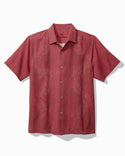 Tommy Bahama Bali Border Silk Camp Shirt | Deep Havana