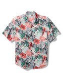 Tommy Bahama Mojito Bay Electric Blooms IslandZone® Chemise à manches courtes | Summer Grey