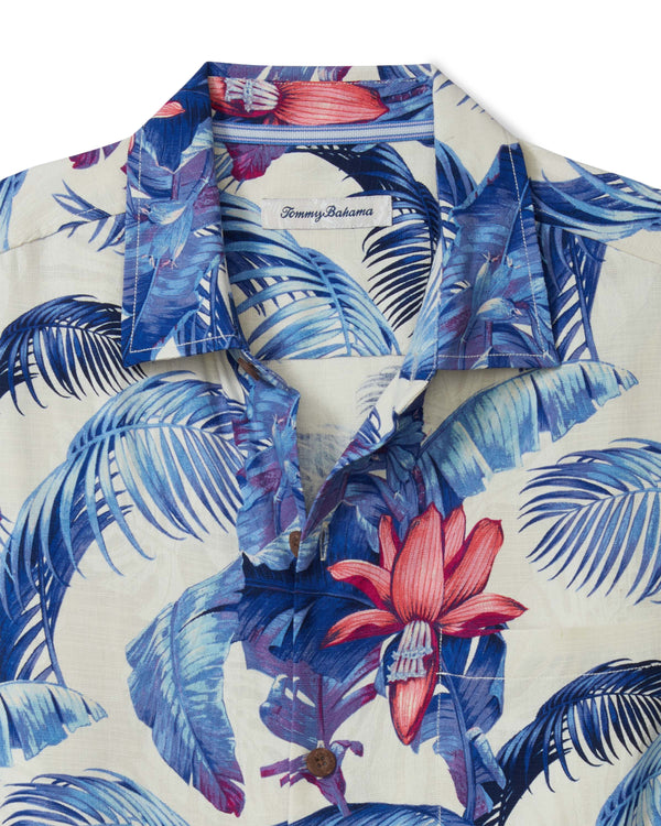 Tommy Bahama Orchid Botanic Short Sleeve Shirt | Royal Indigo