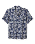 Tommy Bahama Palm Party IslandZone® Chemise de camping en soie | Bering Blue