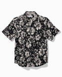 Tommy Bahama Hibiscus Hideaway Silk Camp Shirt | Black