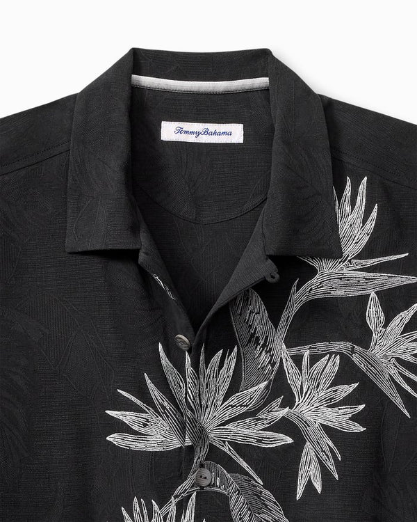 Tommy Bahama Across Paradise Silk Camp Shirt | Black